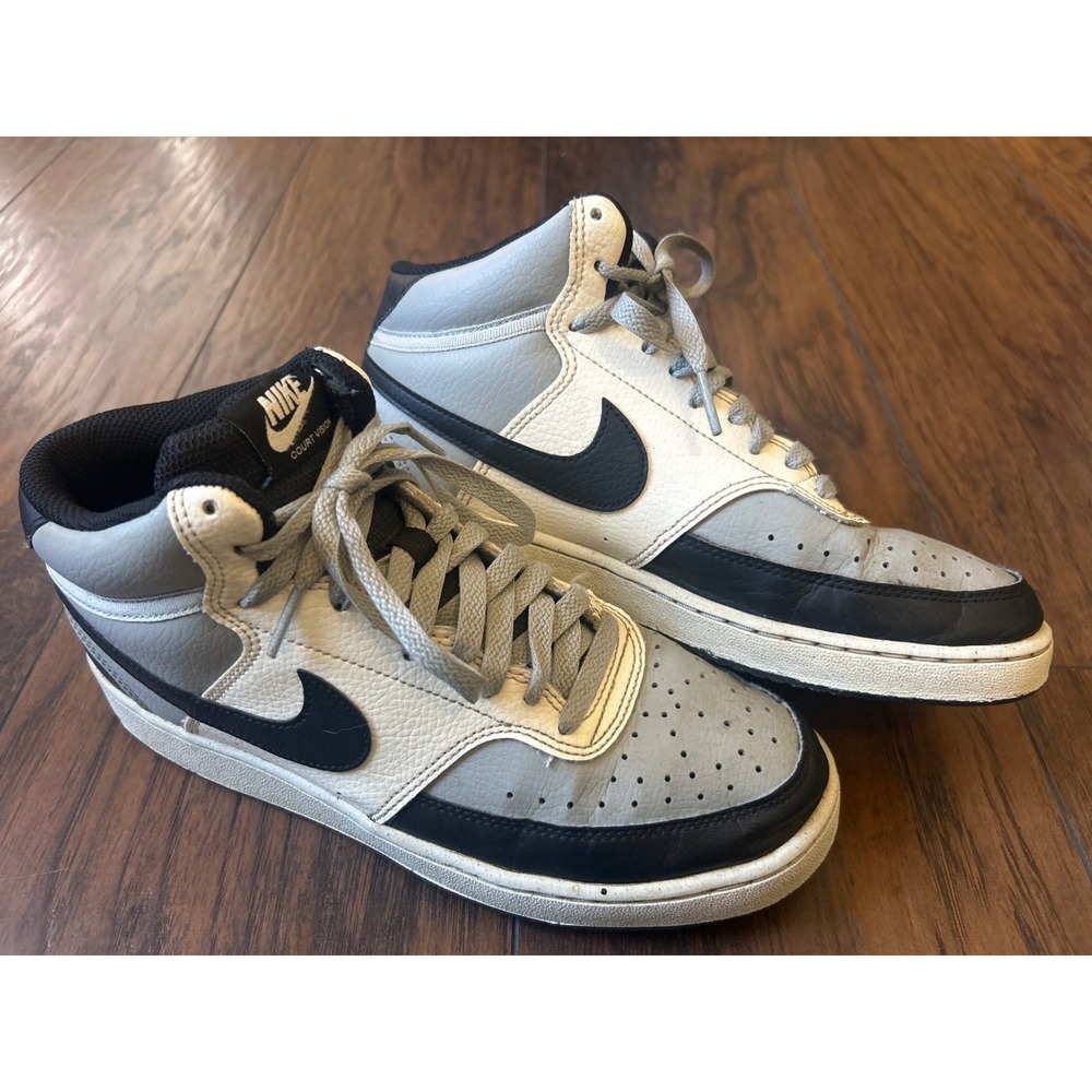 Nike Court Vision Mid Next Nature Grey Black White DN3577-002 Mens 7.5 Shoes